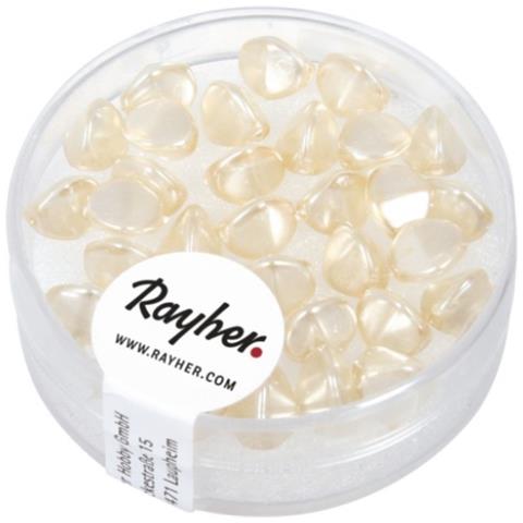 32 Pezzi - Perle In Vetro Triangolare 7mm - Colore Avorio - Foto 1