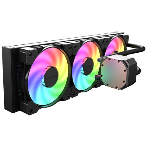 LC-CC-360-B-ARGB sistema di raffreddamento per computer Processore Raffreddatore di liquidi tutto in uno 12 cm Nero - Foto 2