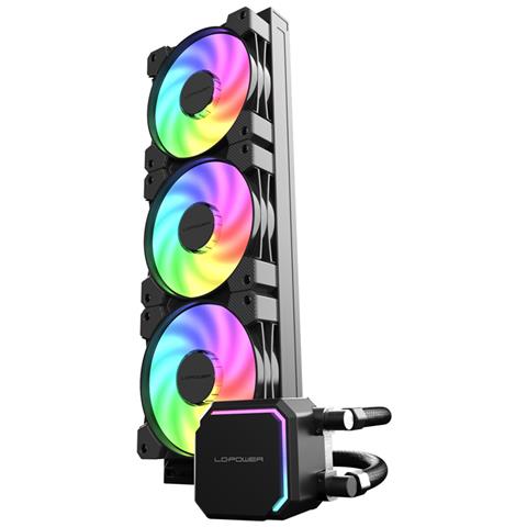 LC-CC-360-B-ARGB sistema di raffreddamento per computer Processore Raffreddatore di liquidi tutto in uno 12 cm Nero - Foto 1