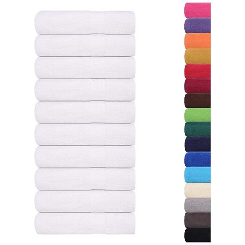 Asciugamani 50 Pz Bianchi 50x100 Cm 360 G/m 100% Cotone - Foto 2