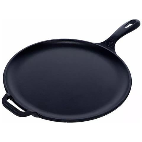 35891 Piastra Per Grigliare Ghisa Induzione Comal Per Pizza 30cm, Fuoco Barbecue Forno Nero - Foto 1