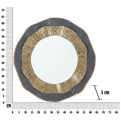 Specchio Con Cornice Mf502 - Multicolore - Metallo - 65,5x5x65,5 Cm - Foto 6