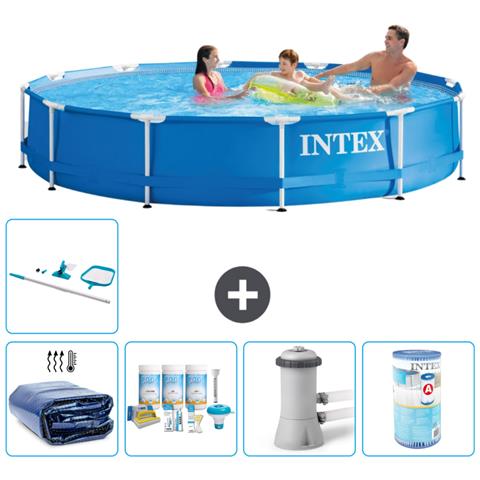 Piscina Fuori Terra - In Giro - 366x76 Cm - Blu - Include Accessori Coordinati A1548 - Foto 1