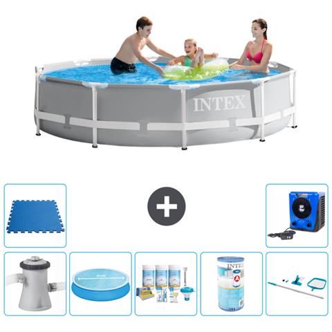 Piscina Fuori Terra - In Giro - 305x76 Cm - Grigio - Include Accessori Coordinati A2069 - Foto 1