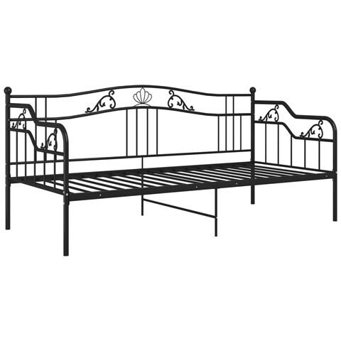 Lusso Casadino -  Divano Letto Telaio Nero In Metallo 90x200 Cm - Foto 2