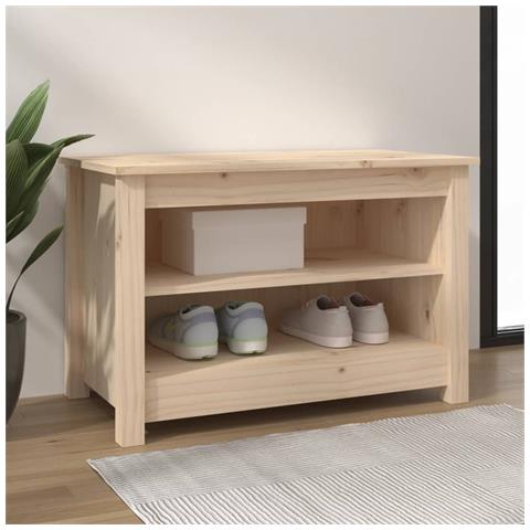 Lusso Casadino -  Scarpiera 70x38x45,5 Cm In Legno Massello Di Pino - Foto 7