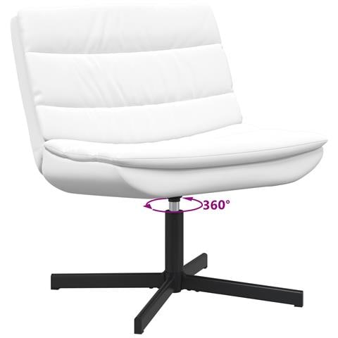 Sedia Girevole Bianco Tessuto poliestere, Struttura in metallo - Foto 9