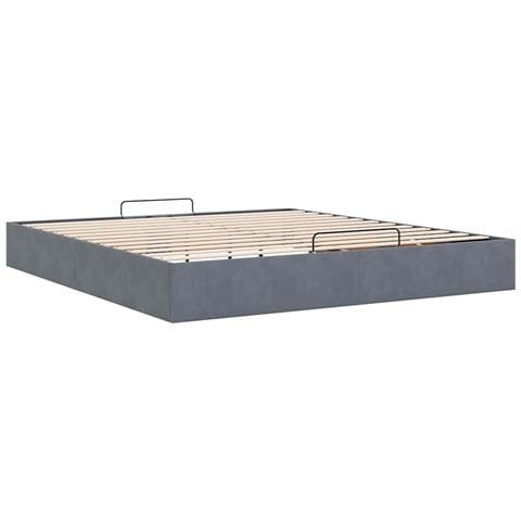 Struttura Letto Pouf senza Materasso 200x200 cm in Velluto - Foto 9