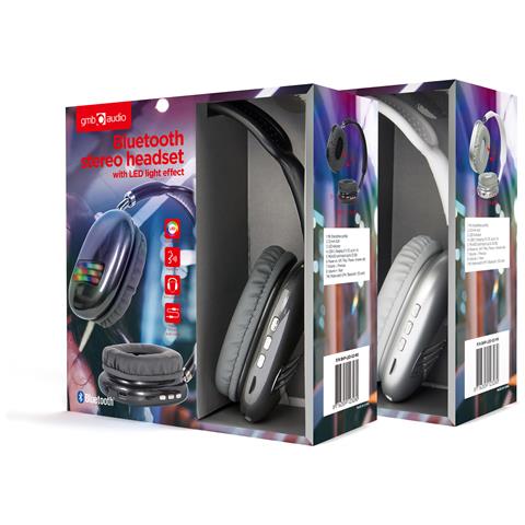 BHP-LED-02-MX cuffia e auricolare Con cavo e senza cavo A Padiglione Musica e Chiamate Bluetooth Colori assortiti - Foto 2