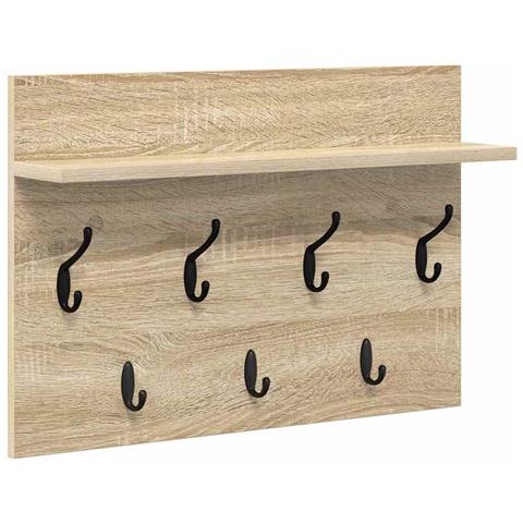 Appendiabiti a muro rovere sonoma 60 x 40 x 12 cm - Foto 1