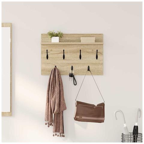 Appendiabiti a muro rovere sonoma 60 x 40 x 12 cm - Foto 2