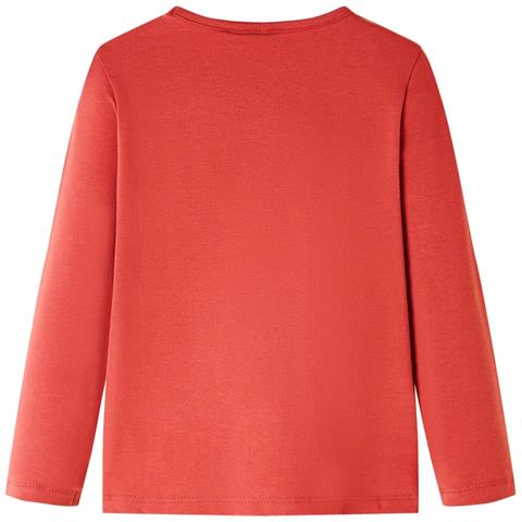 Maglietta da Bambina Maniche Lunghe Rosso Bruciato 116 - Foto 2