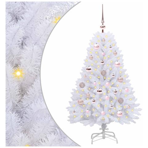 Albero di Natale Artificiale con Rami Pieghevoli Bianco 120 cm - Foto 1