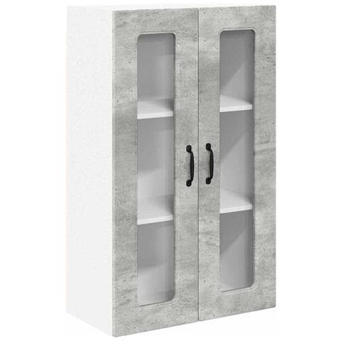 Pensile cucina con lo scaffale Grigio cemento 60 x 31 x 100 cm - Foto 1