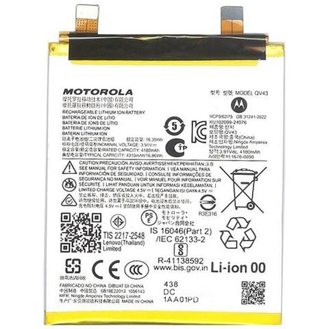 Ricambio Batteria Litio Integrata Originale Qv43 Bulk Per Moto Edge 50 Neo - Foto 1