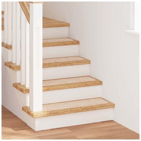 Tappetini Antiscivolo per Scale 15 pz 75 x 20 cm Crema PP - Foto 2