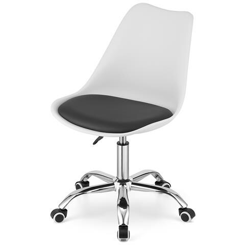 Sedia da lavoro per bambini regolabile in altezza, nera e bianca - Foto 5