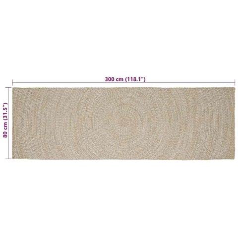 Tappeti per area Rettangolare Naturale e Bianco 80 x 300 cm - Foto 8