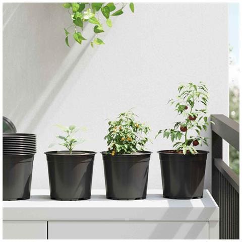 Vaso per Fiori 200 pcs Nero Ø 15 x 13 cm Plastica - Foto 2