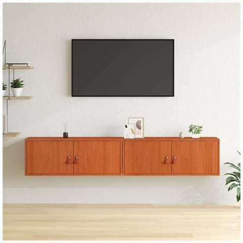 Armadietto a muro 2 pcs Marrone cerato 80 x 30 x 30 cm - Foto 2