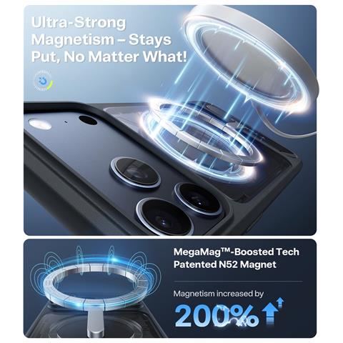 Cover per iPhone 17 Pro Max - TPU+PC, Nero, MagSafe - Foto 4