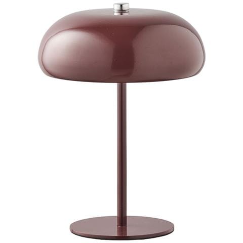 Lampada Da Tavolo Margate Ricaricabile In Metallo Bordeaux Ø16 Cm - Foto 1