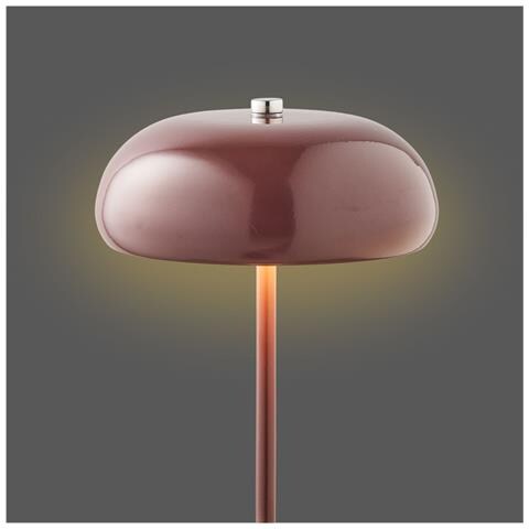 Lampada Da Tavolo Margate Ricaricabile In Metallo Bordeaux Ø16 Cm - Foto 2