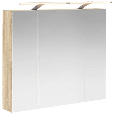 Mobiletto per specchio da bagno Rovere Sonoma 80 x 14.5 x 70 cm - Foto 1