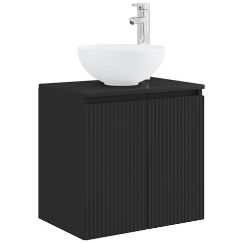 Mobile Lavabo da Parete Nero 49,5 x 41 x 64,5 cm - Foto 1