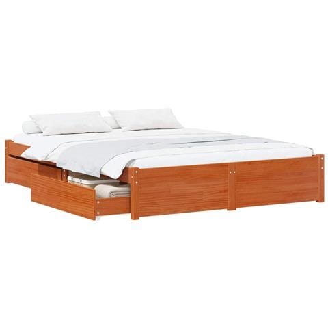Struttura del letto con cassetto Legno di Pino Massello - Foto 1