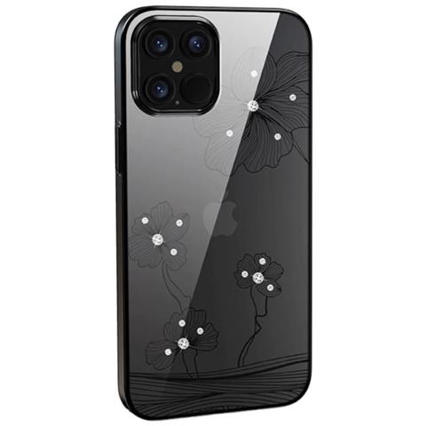Custodia Nera Per Iphone 12 Pro Max Con Elementi Swarovski - Foto 2