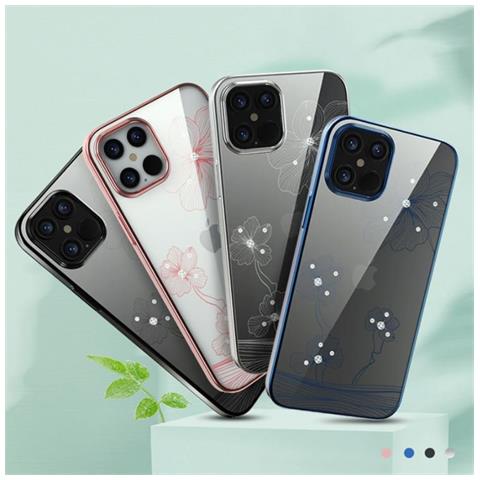 Custodia Nera Per Iphone 12 Pro Max Con Elementi Swarovski - Foto 4