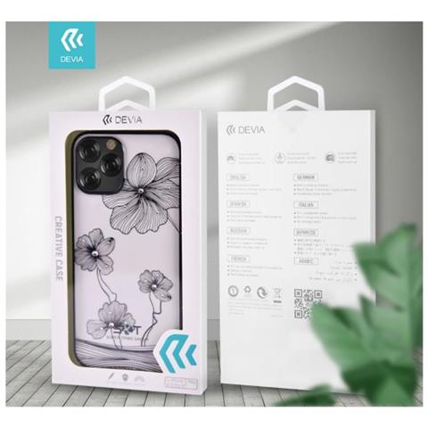 Custodia Nera Per Iphone 12 Pro Max Con Elementi Swarovski - Foto 1