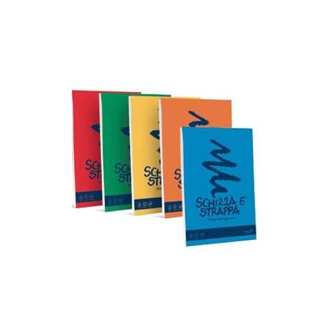 confezione da 5 pezzi - blocco schizzastrappa 150fg 50gr a5 150x210mm favini - Foto 1