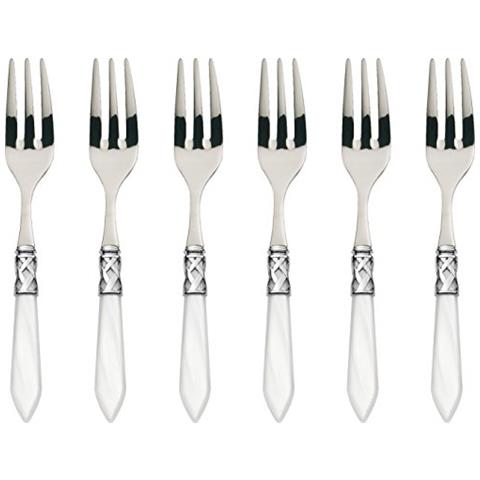Posate Aladdin, Forchettine Da Dolce, 6 Pz. - Bianco Cromata - Foto 1
