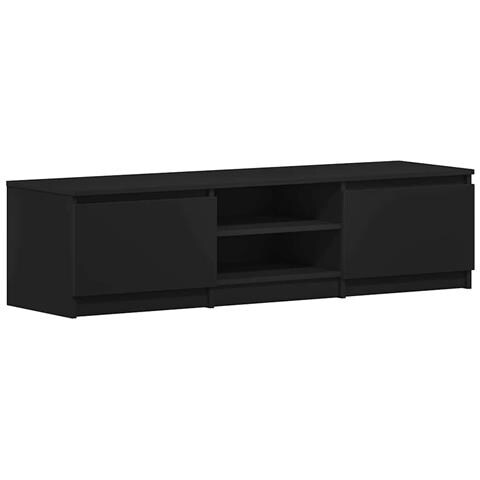 Mobile Porta TV Nero 140x40x35,5 cm in Legno Multistrato - Foto 1