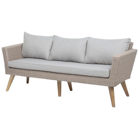 Set Da Giardino In Rattan Marrone / grigio Vittoria Xl - Foto 24