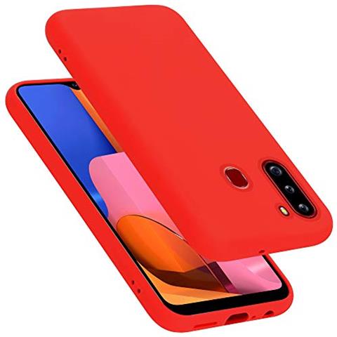Custodia Compatibile Con Samsung Galaxy A21 In Liquid Rosso - Coperchio Protettivo In Silicone Tpu Flessibile - Foto 1