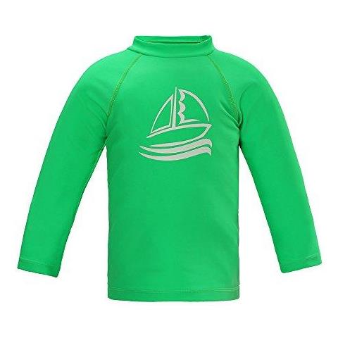 Ragazzi Manica Lunga Nuotata Pullover Bambini Rash Di Nuoto Della Maglia Camicia Del Bambino Rash Guard Upf 50 Protezione Solare Verde 2 Anni - Foto 1