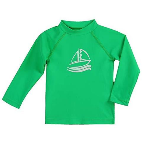 Ragazzi Manica Lunga Nuotata Pullover Bambini Rash Di Nuoto Della Maglia Camicia Del Bambino Rash Guard Upf 50 Protezione Solare Verde 2 Anni - Foto 3