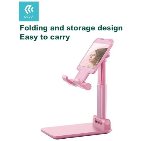 Supporto Regolabile A Libro Per Tablet E Smartphone Rosa - Foto 1