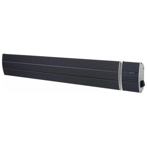 Calore Nero 1800 Radiatore A Infrarossi Per Esterno In Alluminio Da 1800w Nero Onde Lunghe Nessuna Emissione Di Luce Ip65 Adatto Per Polvere E Pioggia Allaperto Con Telecomando - Foto 2