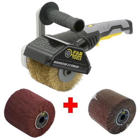 Pack 615125: Renovator Rex120c + Spazzola Flap E Spazzola In Fibra Sintetica - Legno Speciale E Metallo - Superfici Piane - Foto 1