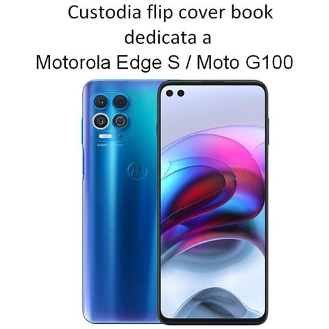 Maxy Custodia Book Orizzontale Silicone Case Per Motorola Moto G100 - Edge S Black - Foto 2