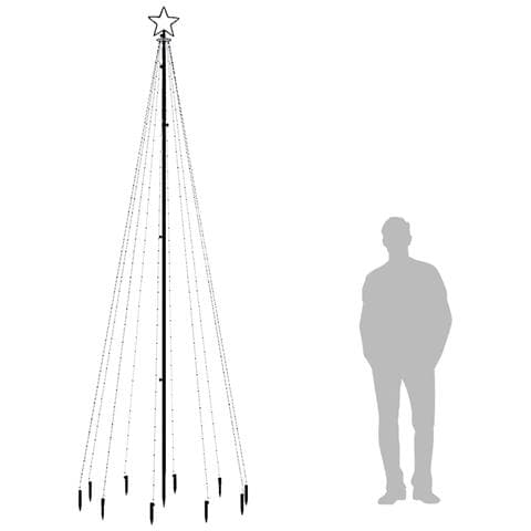 Albero di Natale con Puntale Colorato 310 LED 300 cm - Foto 2