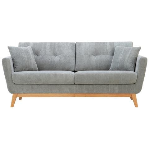Hoga Divano Scandinavo A 3 Posti In Velluto A Coste Grigio - Foto 1