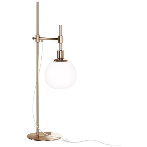 Lampada Da Scrivania Contemporanea Erich Struttura In Metallo Oro Rosa 1 Luce - Foto 2