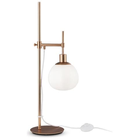 Lampada Da Scrivania Contemporanea Erich Struttura In Metallo Oro Rosa 1 Luce - Foto 1
