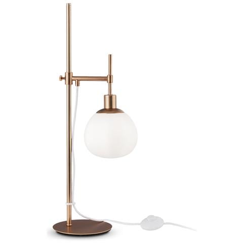 Lampada Da Scrivania Contemporanea Erich Struttura In Metallo Oro Rosa 1 Luce - Foto 7