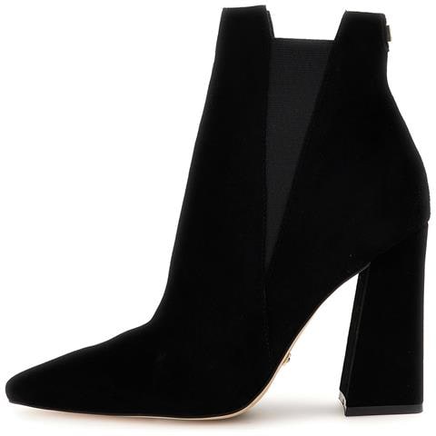 Fl8avhsue10 Stivaletto Tronchetto Scarpe Tacco Ankle Boots Camoscio Nero 40 - Foto 1